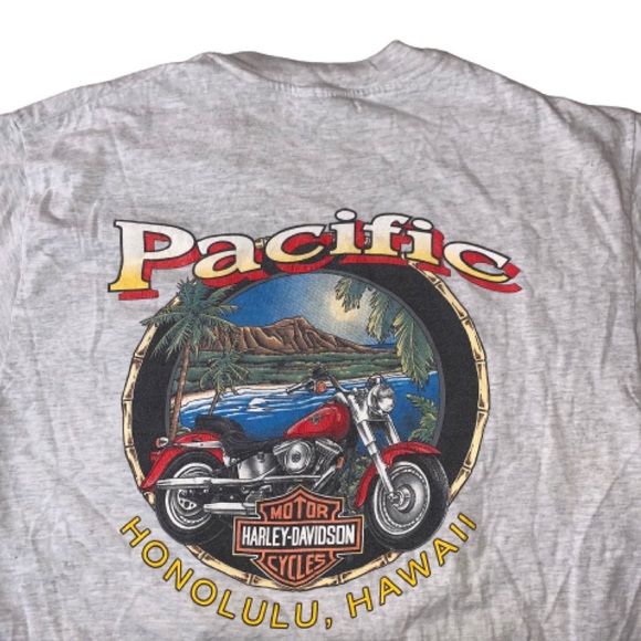 Vintage Harley Davidson Shirt / Eagle Hawaii Tee Shirt Large L Y2K - Picture 13 of 15